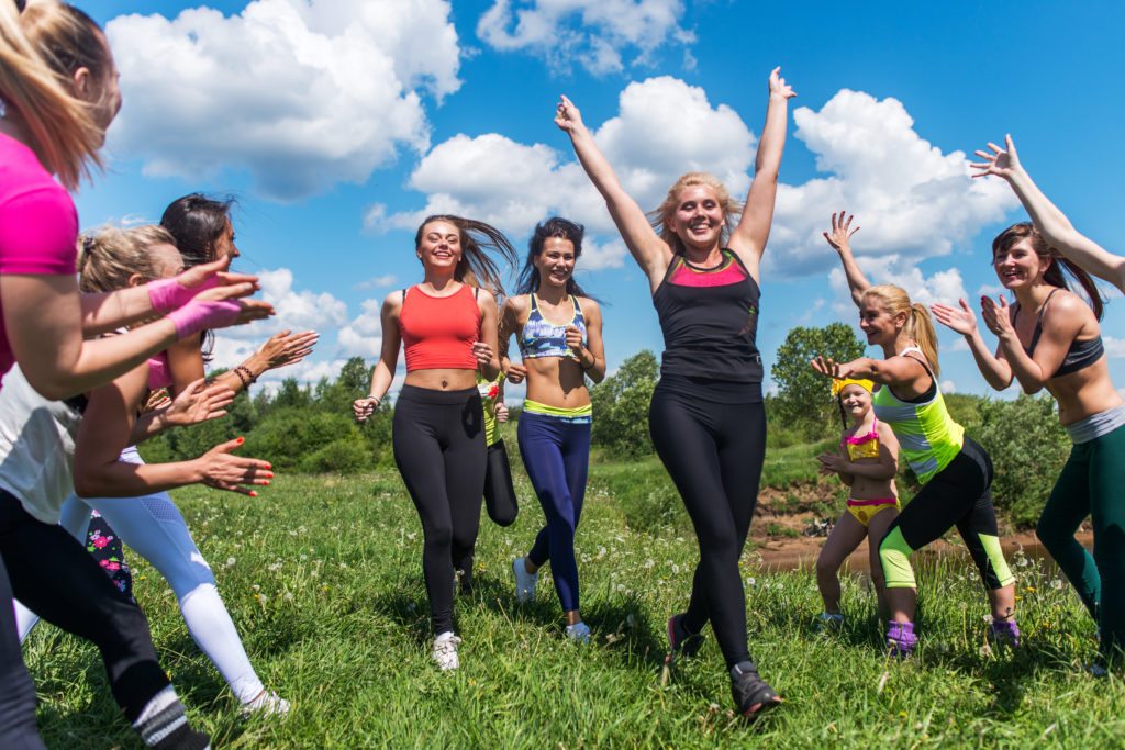 women running outdoors