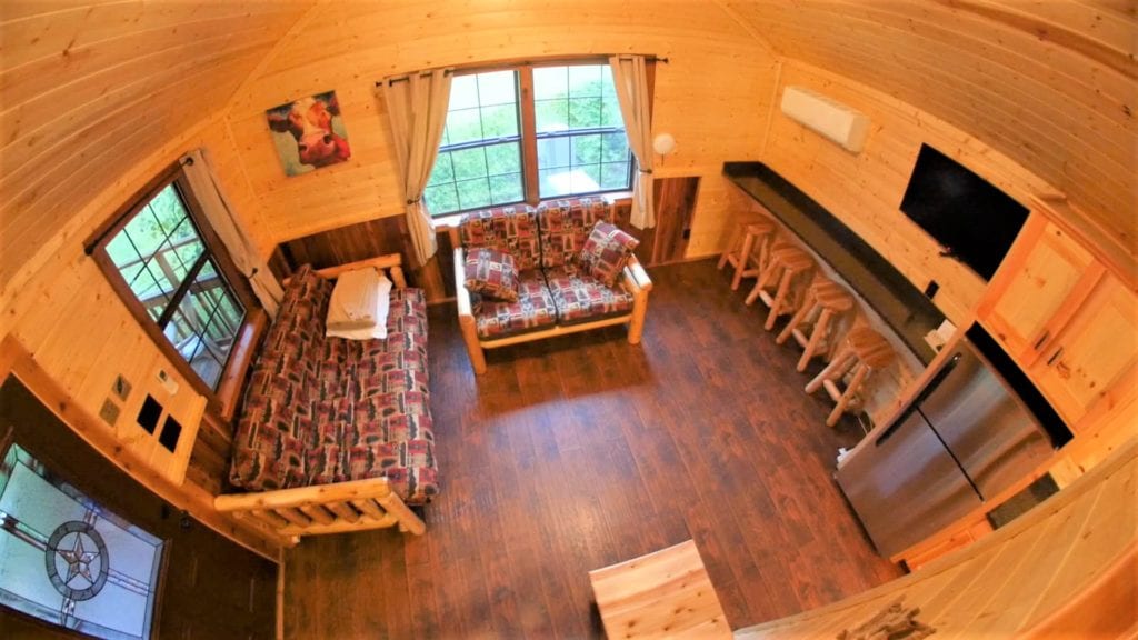 Living Area of Standard One Bedroom Family Cabin
