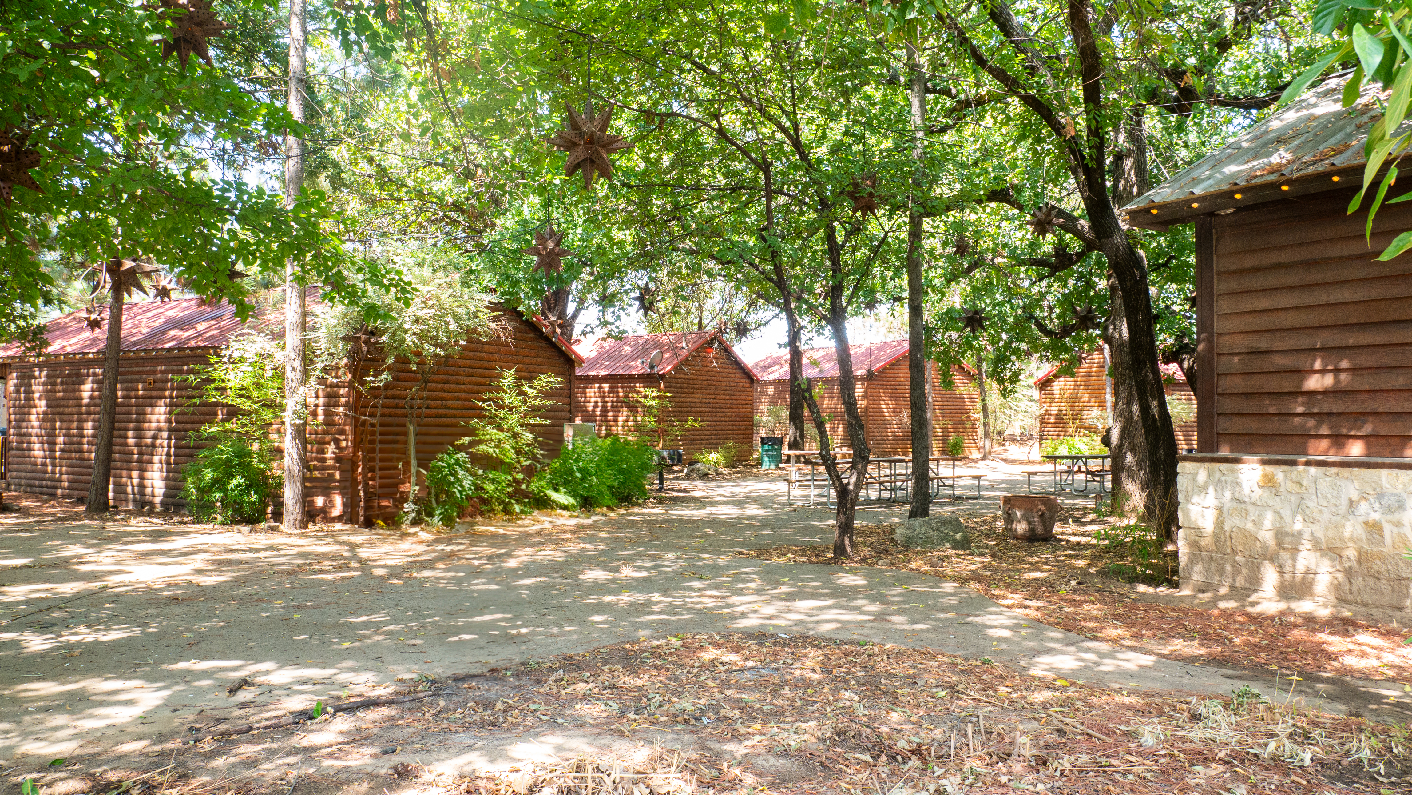 Rustic Cabin Courtyard