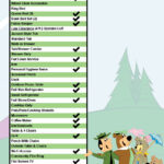 Amenities List 2-story/2bdrm cabin